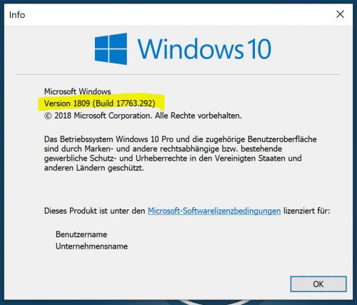 Windows Version anzeigen